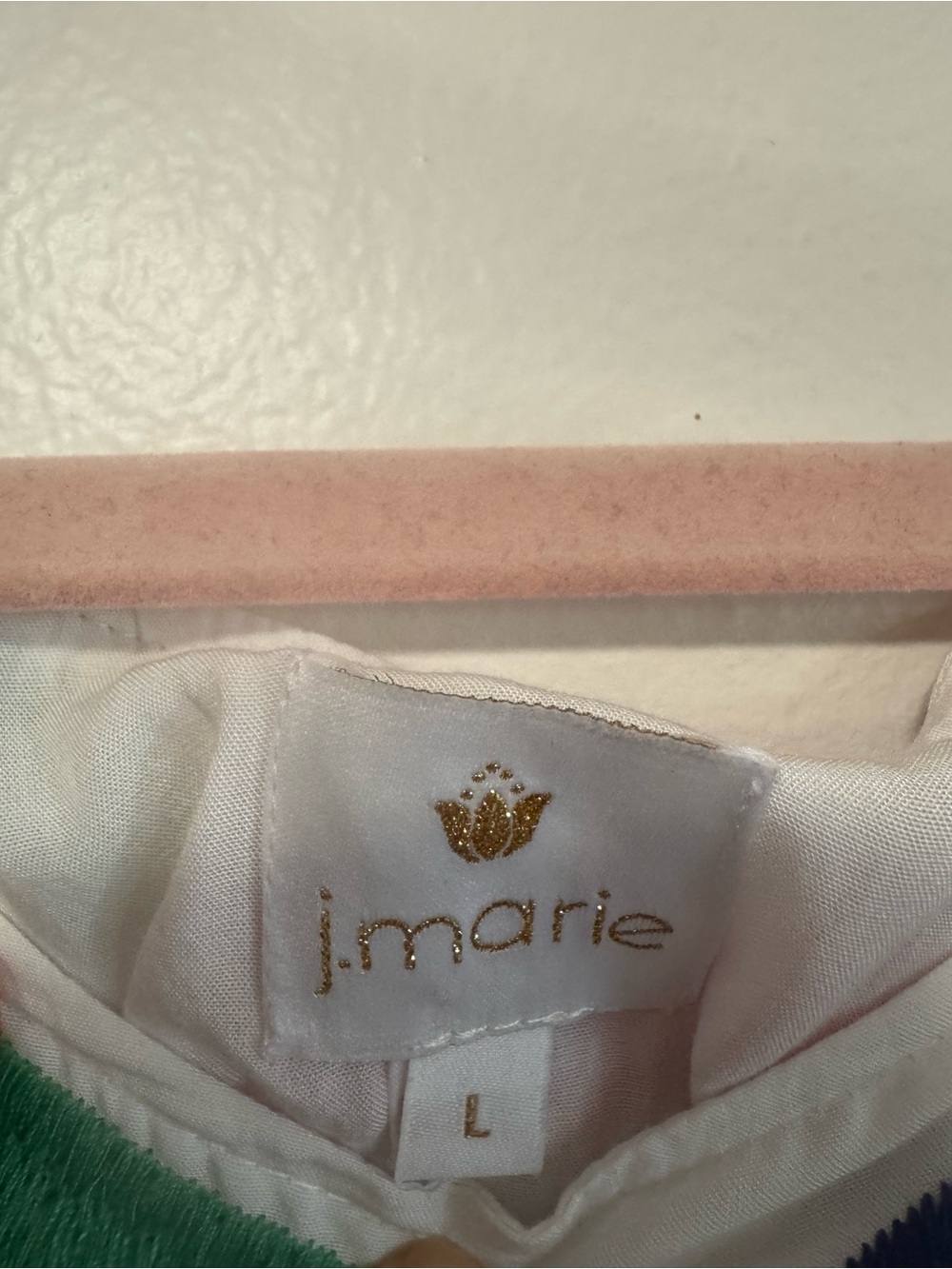 White Embroidered Blouse, L - Picture 2 of 4